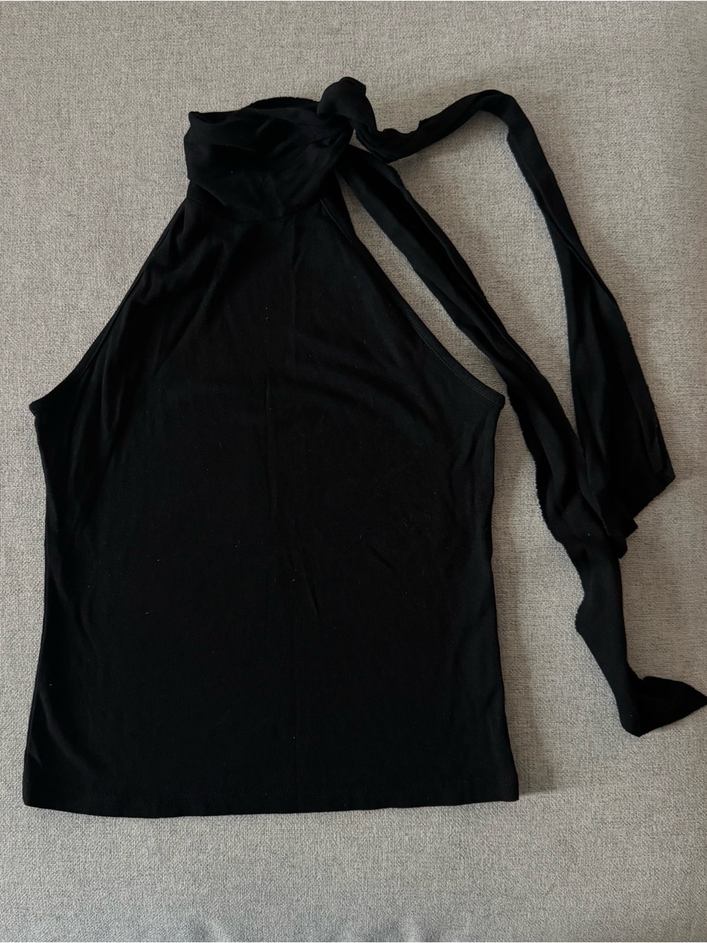 princess polly black halter tie-neck camisole top